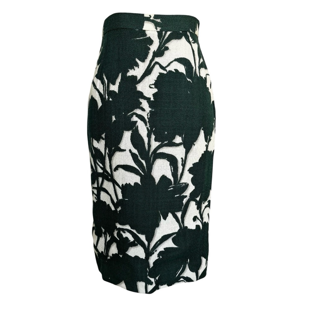 RARE Vintage Prada SS01 Floral Print Mini Short Pencil Skirt Green White 38 2 - Picture 3 of 14